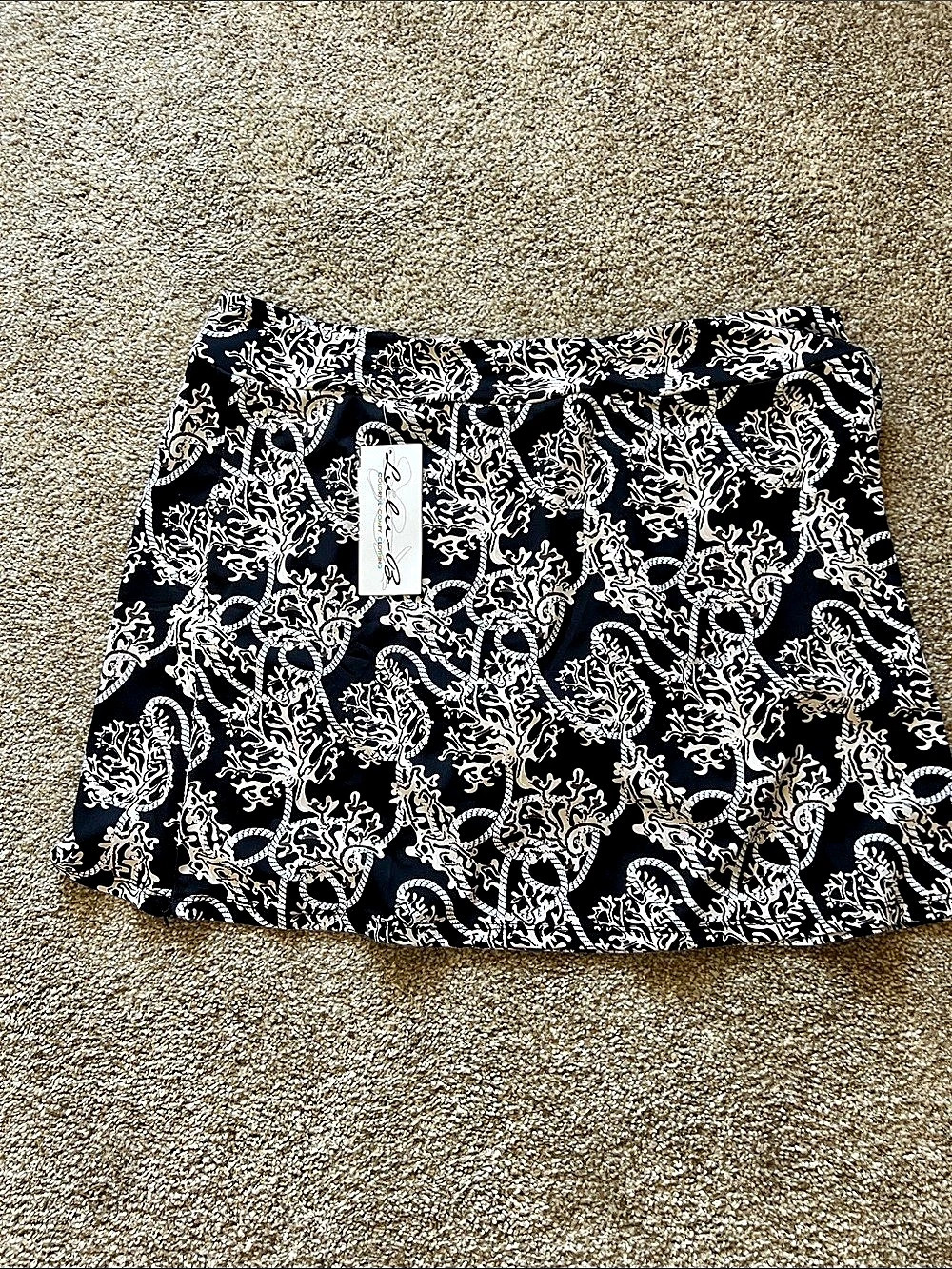 Renuar Animal Print Skort in Black & White XL NWT lulu -B